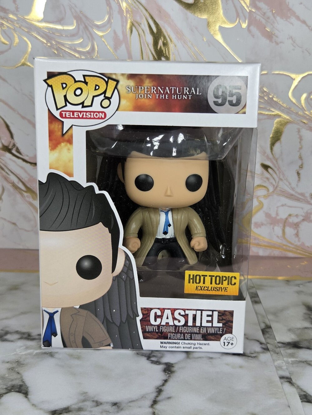 Funko Pop Supernatural Castiel With Wings Hot Topic Exclusive MIB In Sorter